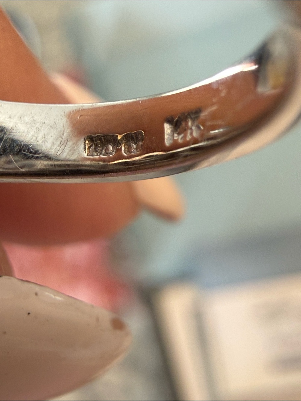 CHARLES & COLVARD 14k White Gold Marquise & Round Moissanite Ring - Picture 6 of 9